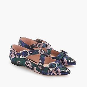 New Jcrew Crisscross buckle flats size 8